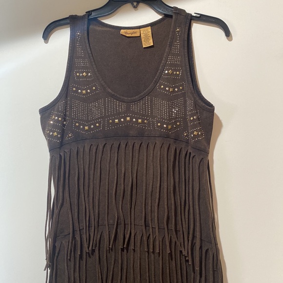 Wrangler cowgirl inspired dress with fringe size Medium - Picture 3 of 4